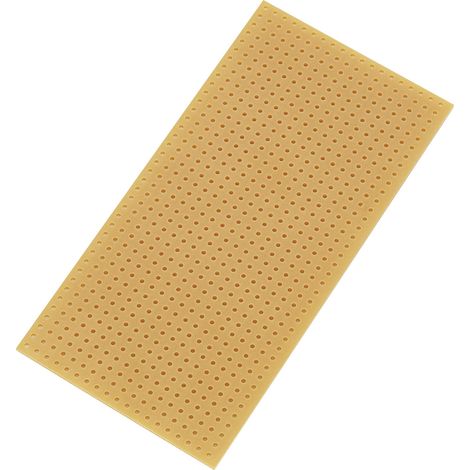 TRU COMPONENTS SU528404 Europlatine ohne Cu-Auflage Hartpapier (L x B) 100 mm x 50 mm Rastermaß 2.5 (1/2)