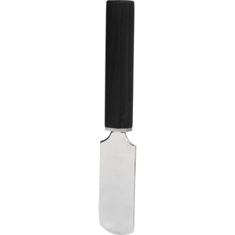 Couteau à parer lame semi-circulaire acier inoxydable manche ébène ergonomique outil de coupe cuir pour projets artisanaux (1/5)