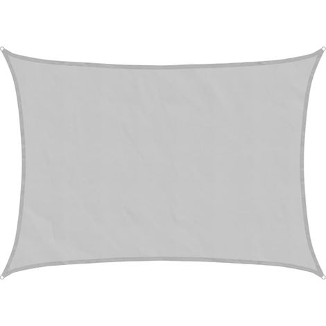 Voile d'ombrage  Voile de parasol gris clair 8x6 m 100% polyester oxford