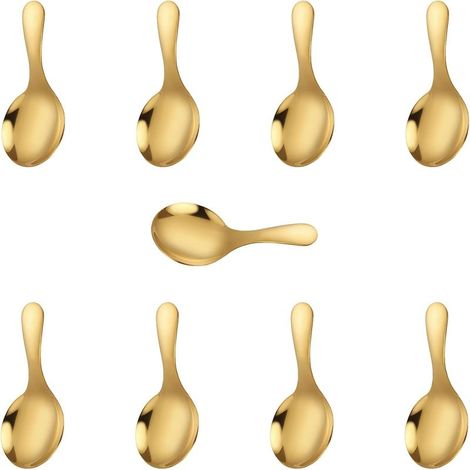 Set mit 9 Mini-Eiskugelportionierern aus Edelstahl (1/5)