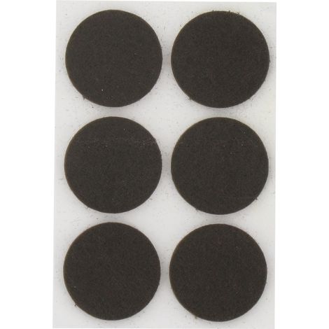 Filzgleiter braun, rund, selbstklebend, ø 28 mm, 6 Stück