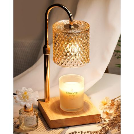 Lampe Chauffe Bougie, Candle Warmer Lamp avec Minuterie et Variateur, Lampe Bougie électrique Vintage pour Parfumées en Verre, Maison, Chambre, Décoration - idee Cadeau Femme Anniversaire (1/5)