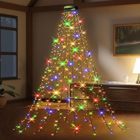 Guirlande Lumineuse Sapin NoëL, 2M 16 Branche 400 LED Guirlande Lumineuse Arbre Noel, Lumineuse de Noël Imperméable pour Décoration Sapin de Noël (1/5)