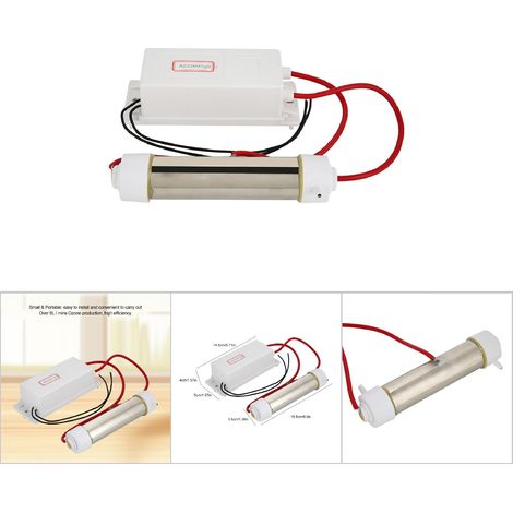 Ozongenerator, Luft- und Wasserreiniger, Obst- und Gemüsesterilisator, 220 V Wechselstrom, 2 g, tragbarer Ozonisator/Ionisator aus weißem Metall (1/5)