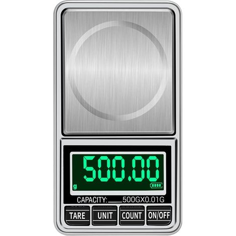 Balance numérique portable bijoux en or Balance Mini poche numérique balance professionnelle précise balance électronique balance de précision 500g / 0.01g