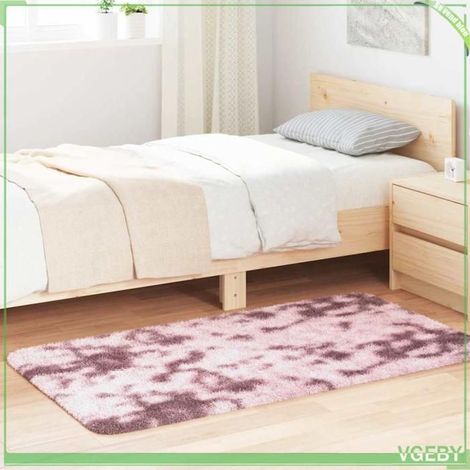 4102817 Tapis Shaggy à poils longs NAVARRA rose poudré 80x150 cm (1/5)
