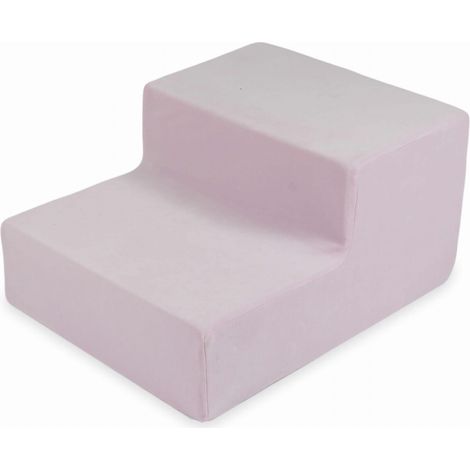Escalón de espuma suave de terciopelo para parque infantil, color rosa claro (1/5)