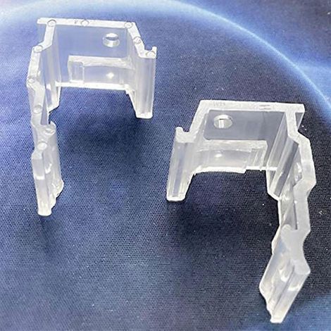 2 supports de tringle à rideaux en plastique transparent (1/4)