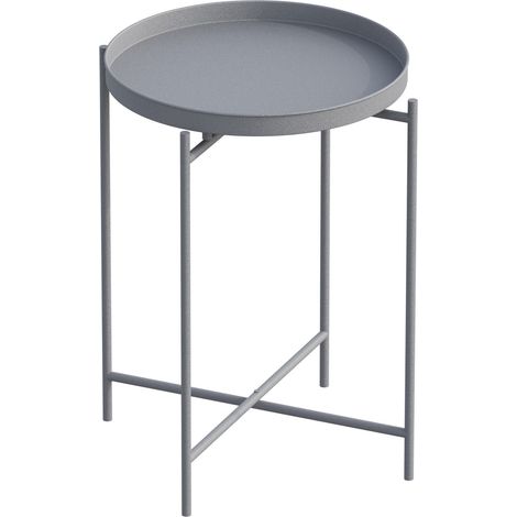 Metall-Couchtisch "Sheby" 46 x 46 x 56 cm - Grau