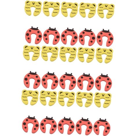 Lot de 30 butées porte décoratives en forme d'animaux, cale-porte à motifs dessins animés, (1/5)