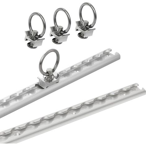 Set binari di carico in alluminio 2x60 cm 6 pezzi (1/5)