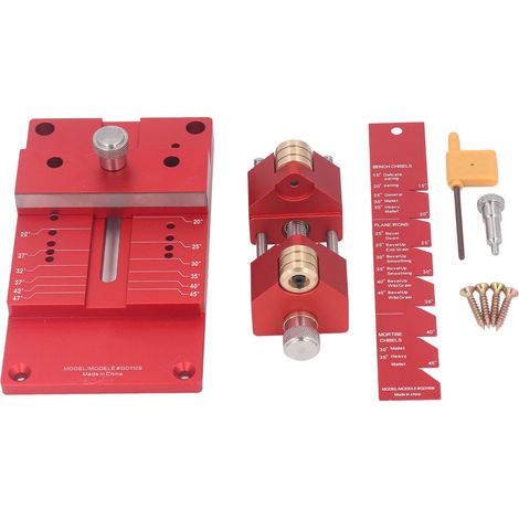 Kit para afilar cinceles de madera, guía de afilado de aleación de aluminio, plantilla y instrumento de medición de ángulos de 15 a 45 grados. (1/5)