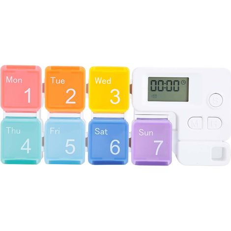 Boîte de rangement portable mini hebdomadaire pour pilules, comprimés et bonbons, organiseur de médicaments de voyage. (1/5)