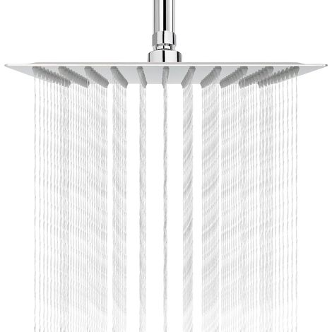 Hochdruck-Duschkopf, quadratisches Design, Edelstahl, 10 Zoll (1/5)