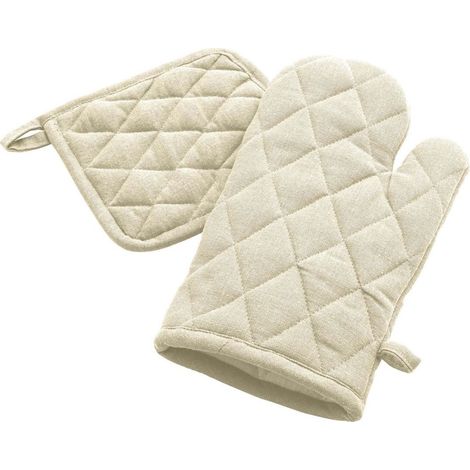 Gant & Manique de Cuisine "Gourmet" 30cm Naturel (1/3)