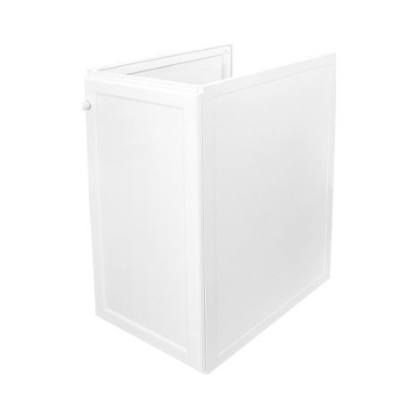 Meuble sous-évier en aluminium laqué blanc, côté gauche, 800 mm (1/5)