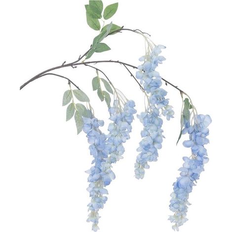 Glycine Artificielle Retombante – 5 Branches – Fleurs Bleues – Plante Fausse – Décoration Intérieur Extérieur 1 Pièce (1/2)