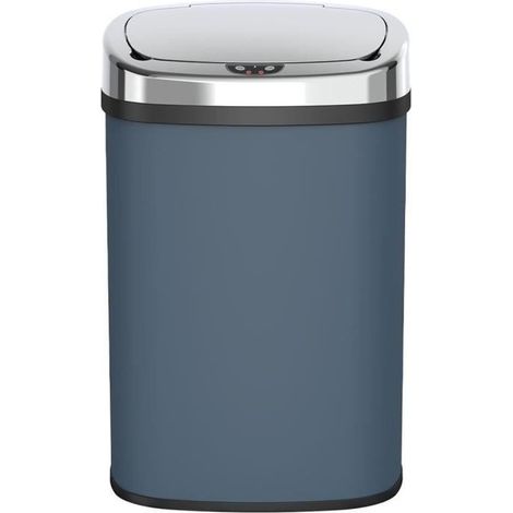 Kitchen Move – Poubelle automatique inox gris 58L – Système infra-rouge – Ouverture sans contact – Base antidérapante – Fermeture silencieuse