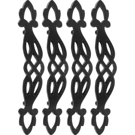 poignées de meuble noires : poignée commode sculptée - noir mat (1/5)