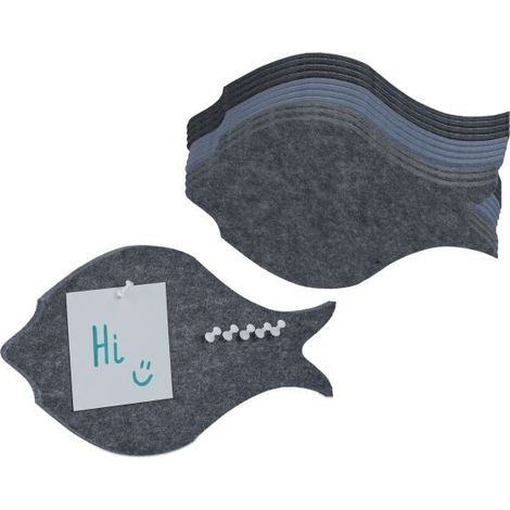 Lavagna colorata in feltro - pesce - 12 pz (1/5)