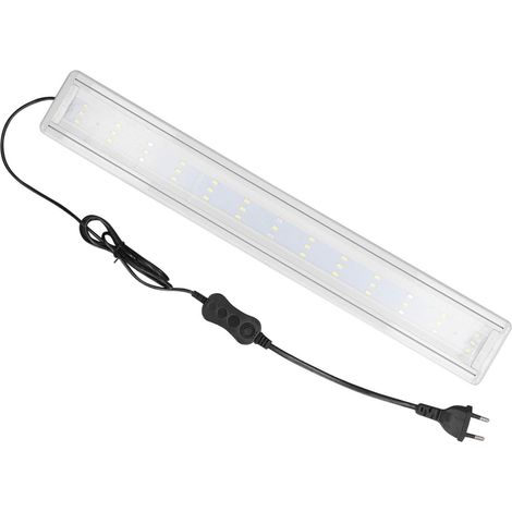 Lampe LED pour aquarium ultra-mince, haute luminosité, avec interrupteur à bouton, durable et fournie avec support, 12 W (1/5)