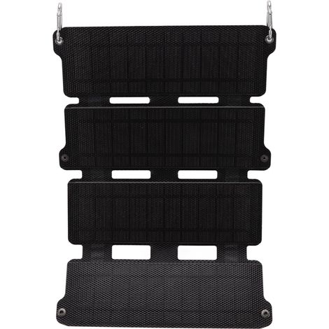 Panneau solaire pliable en silicium monocristallin, 2 ports USB, flexible ETFE, 14 W, 5 V, noir (1/5)