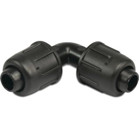 Coude 90° PP 16 mm verrou 4 barres noir