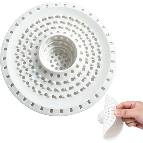 Silicone Drain Protector, Shower Hair Catcher, Hair Filter for Showers, Bathtub and Kitchen, Shower (1/5)