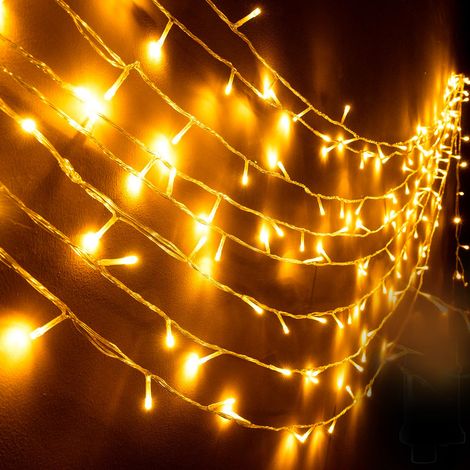 Guirlande Lumineuse Noël Halloween Imperméable IP65 20M 200LEDs jaune,8 Modes,Pour Jardin,Fête,Intérieure Extérieure,CE RoHS (1/5)