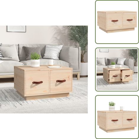 Table basse 60x53x35 cm Bois massif de pin - Table Basse - Meuble Salon - Table D'appoint - Table Design - Bois Massif (1/5)