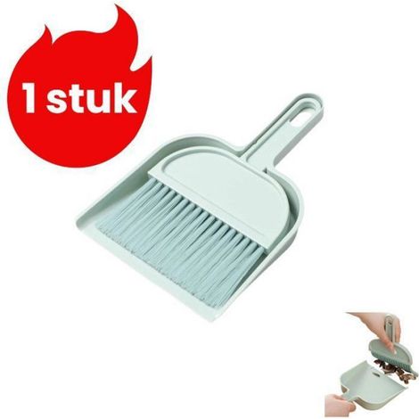 Ensemble balai et pelle miniatures (1 pièce) - Balai pour enfants pour nettoyer les animaux - Balai de bureau et pelle inclus (1/4)