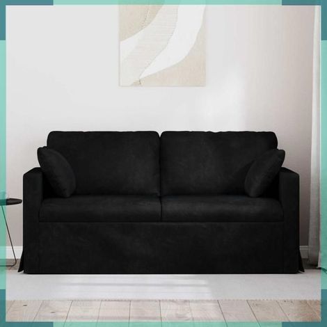 Canapé - 42024428 - Noir - Velours - 158 x 78 x 80 cm (1/5)