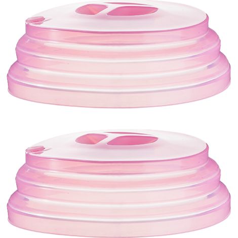 Couvercle Micro-ondes - En Silicone Alimentaire - Avec Ventilation À Vapeur - Pliable Et Lavable En Lave-vaisselle - Pour Assiettes Bol Plats - 1 Pièce (1/5)