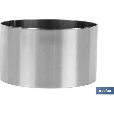 COFAN molde redondo para emplatar acero inoxidable  8 x 4.5 cm (1/4)