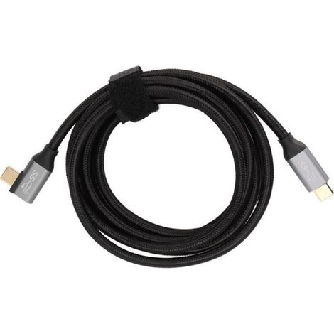 Câble USB C PD 5A 100W 4K 2m pour Huawei Tablettes Angle Droit (1/5)