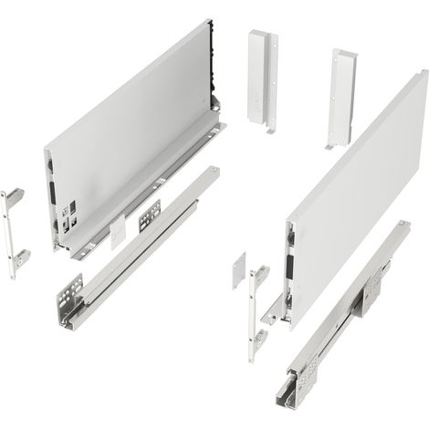 Schubladensystem JUNKER SLIM weiß H: 167 mm SoftClose bis 40 kg belastbar mit 13 mm schlanken Schubladenzargen - Nennlänge 550 mm (1/5)