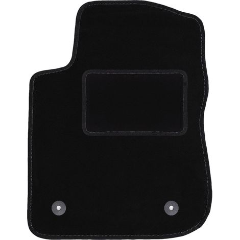 Alfombrilla de terciopelo para el conductor para: Peugeot 2008 I crossover (2013-2019) negra