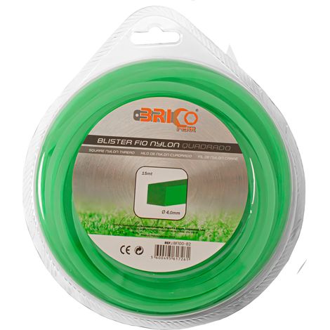 Bricoferr Hilo de Nylon cuadrado 3,3 mm 15 m (1/2)