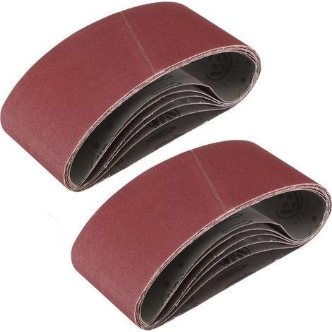 Lot 10 Bandes Abrasives 100x915 mm – Grain 150, Oxyde Aluminium – Bois, Métal (1/4)