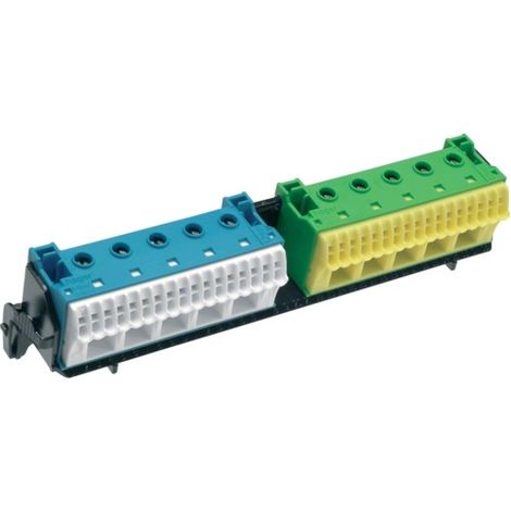 HAGER FZ383 SUPPORT AVEC 2 X 22 TERMINAUX DE PE/N, QUICKCONNECT (1/2)
