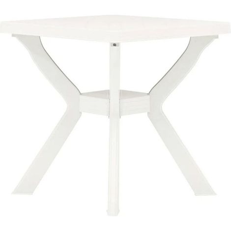 Table de bar carrée plastique blanc Bouka (1/2)