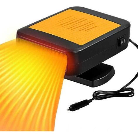 Tragbarer Auto-Heizlüfter, 200 W, 12 V, schnelles Aufheizen, Entfeuchten, 2-in-1-Heizfunktion, 360°-Drehung, Anschluss an den Zigarettenanzünder für alle Fahrzeugtypen (1/4)
