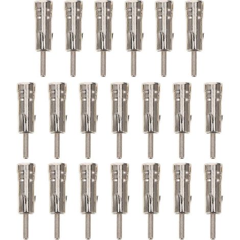 Lot de 20 adaptateurs d'antenne pour autoradio : adaptateurs d'antenne pour autoradio FM/AM - connecteur ISO vers DIN - autoradio (1/5)