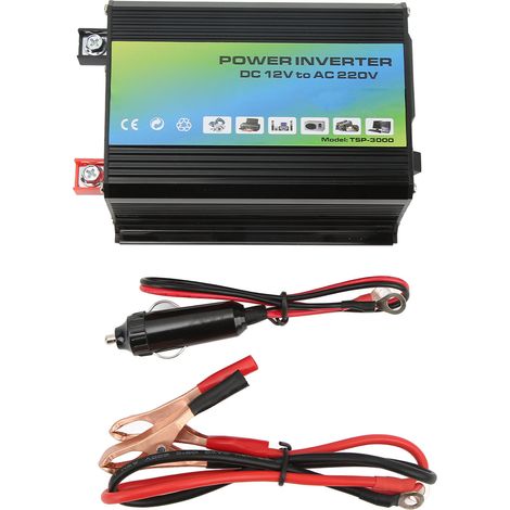 Convertisseur 12V 220V Ortviai 300W Onde Modifiée ABS Noir avec 2 Ports USB pour Camping et Voyage (1/5)