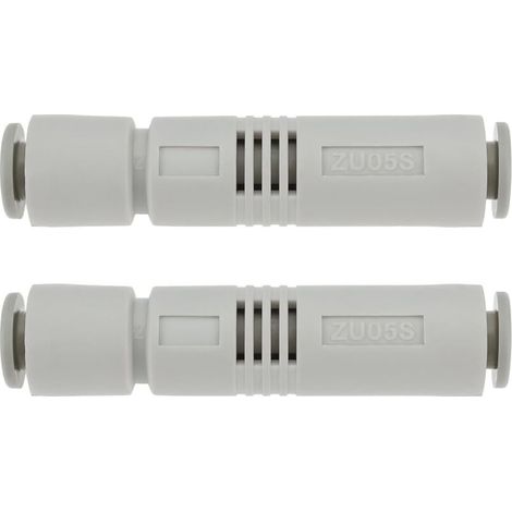 Pack of 2 ZU05S Pneumatic Vacuum Ejectors, 6 mm Port, 59 x 13.3 mm, 85 Kpa Straight Tube Vacuum Ejector for Automotive, Semiconductor, Electronics, and Machine Tools (1/5)