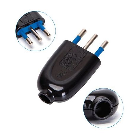 SPINA MOBILE AIGOSTAR - NERO 2P+T 10A- 12 pezzi