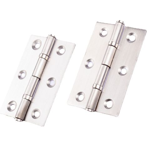 Kaelt - 10 Pieces Door Hinge,Stainless Steel Hinge,Invisible Hinge,Flat Hinge,Door Cupboard/Small Doors/Drawers/Windows/Pianos/Jewelry Box Cabinets Home Furniture Hardware (1/5)
