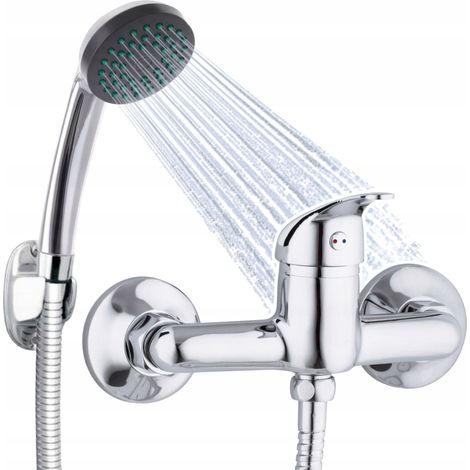 Ensemble : mitigeur de douche + douchette, flexible, support - laiton 150 (1/5)