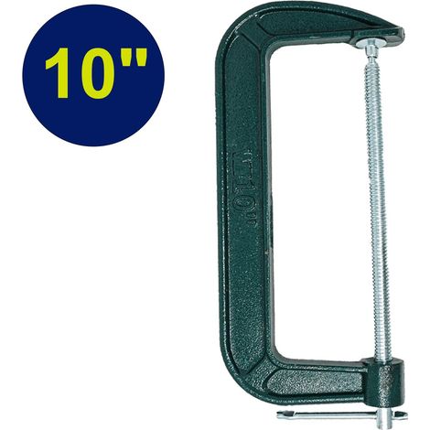 Dapetz ® G-Clamp 10" 250mm Cast Iron Frame Heavy Duty Clamp Professional Strong Corrosion Resistant DIY Tool for Metal Building Woodworking Carpentry (1/5)