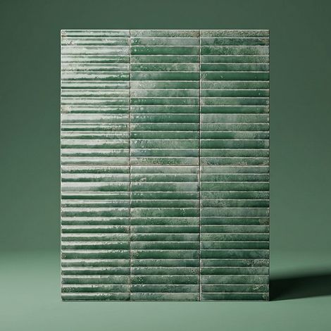 Carrelage Mur Ceramic Connection Green Brillante 15x30 cm